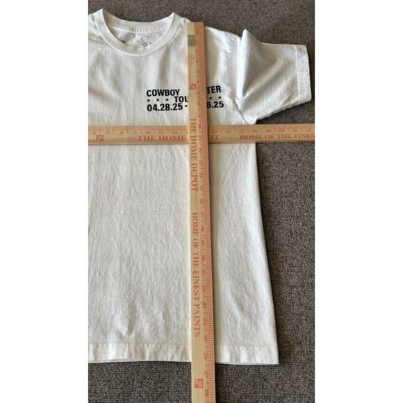 Official Sz. Small Beyonce Cowboy Carter Tour White Shirt w/Dates on Back S/S - Picture 5 of 8